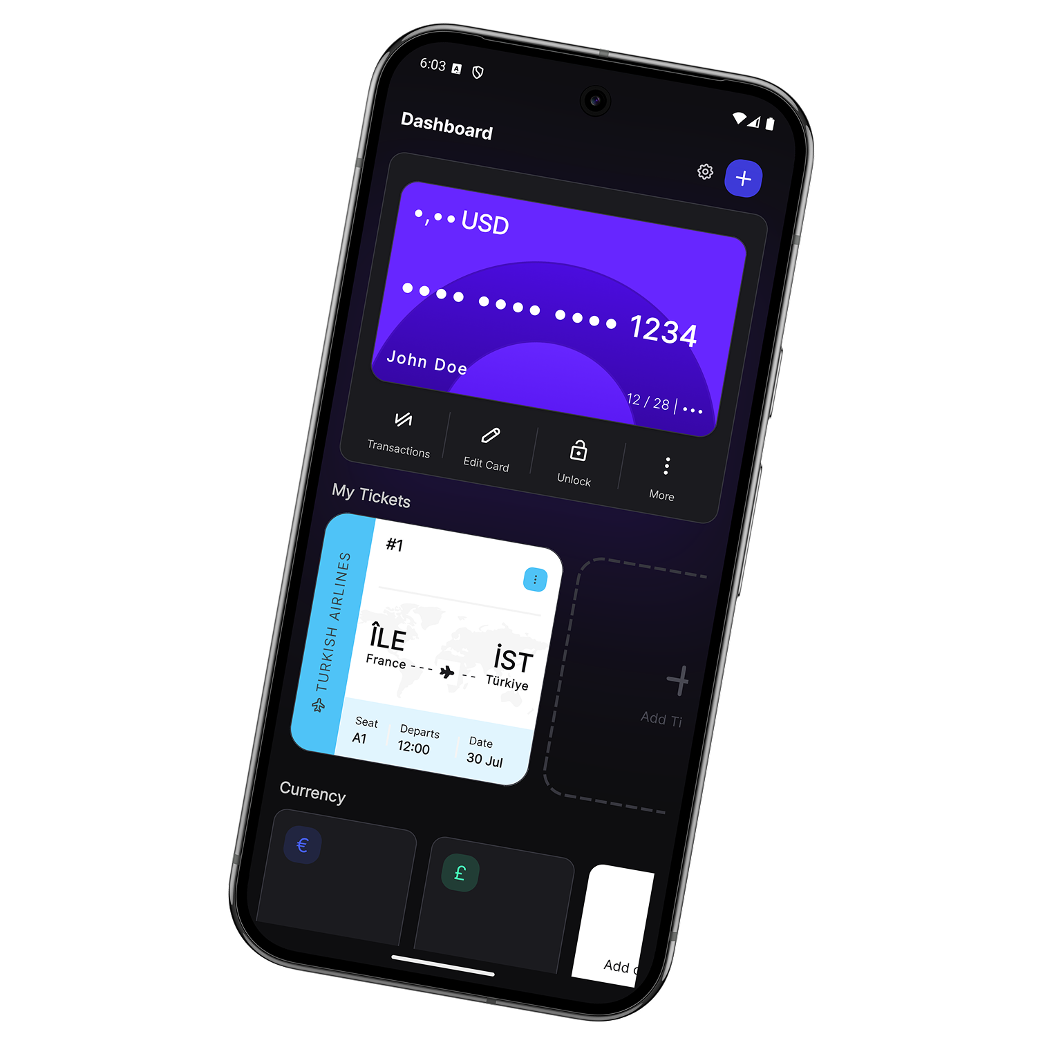 Wallet App Interface